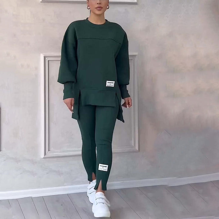 Drune | Lässig Damen Sweatshirt Und Leggings Satz