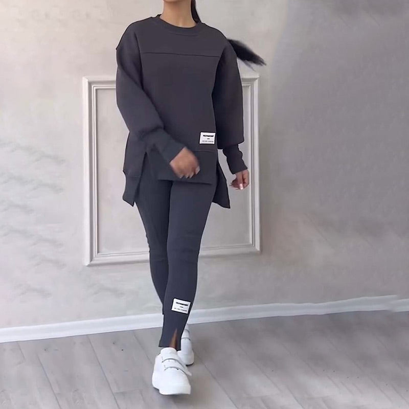 Drune | Lässig Damen Sweatshirt Und Leggings Satz