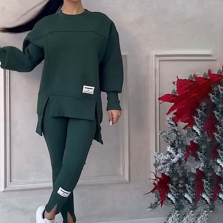 Drune | Lässig Damen Sweatshirt Und Leggings Satz