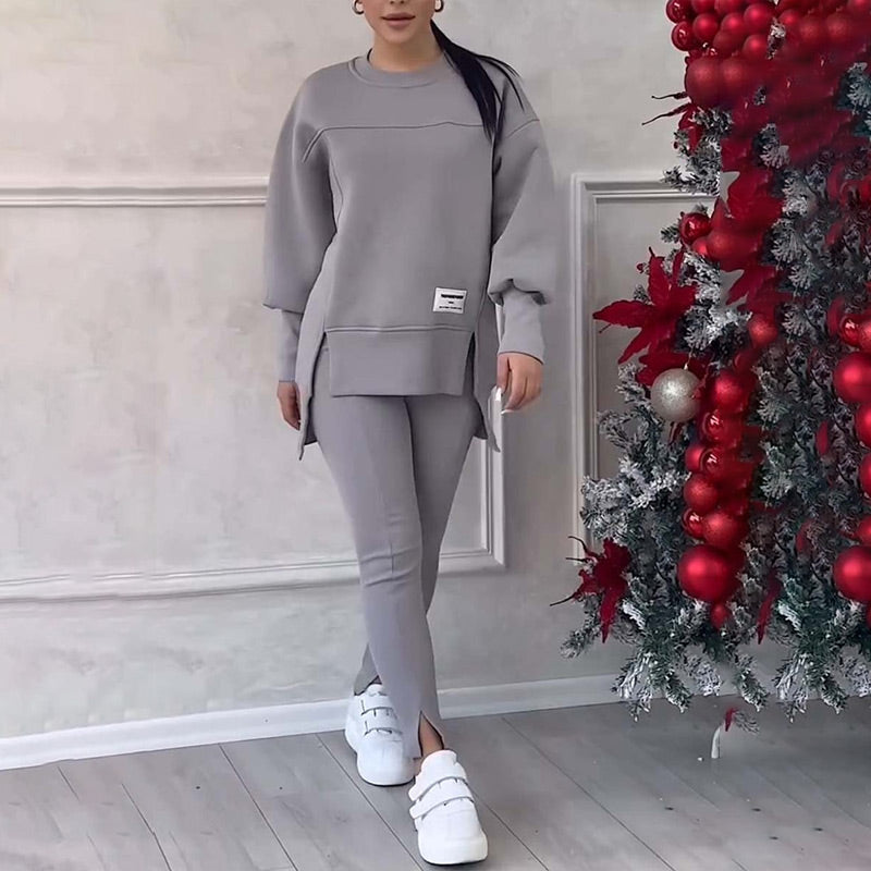 Drune | Lässig Damen Sweatshirt Und Leggings Satz
