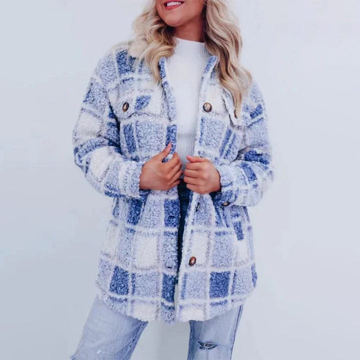Drune | Karierte Teddyjacke für Damen