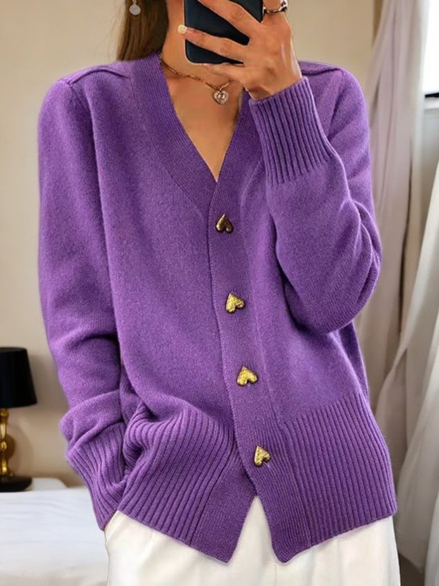 Drune | Cardigan - Knopf-auf Strick - Weich & Warm Leichtgewicht Schicht