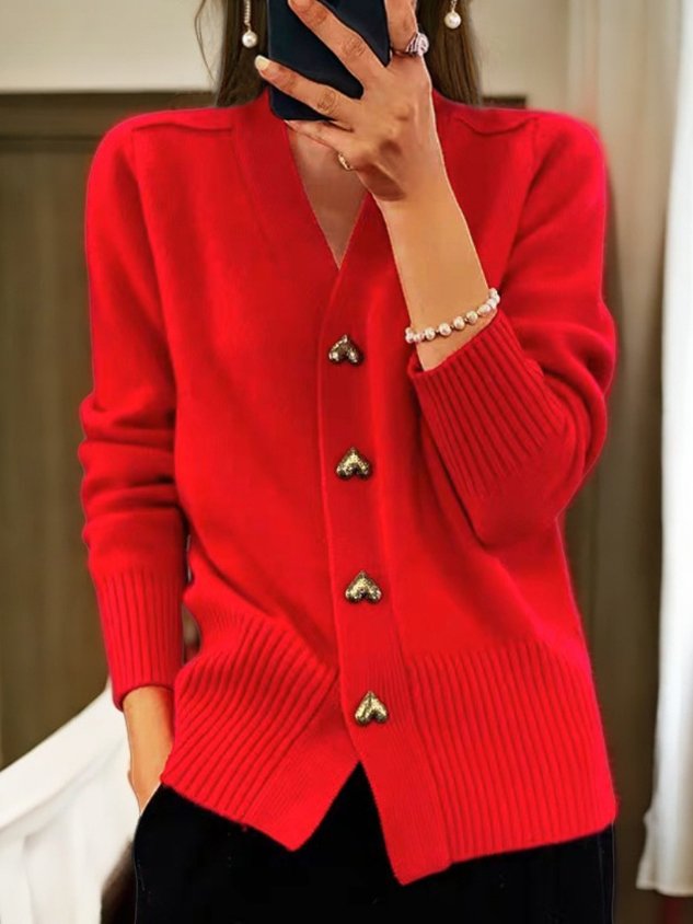 Drune | Cardigan - Knopf-auf Strick - Weich & Warm Leichtgewicht Schicht