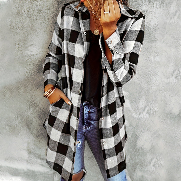 Drune | Damen Karierte Jacke - Langarm