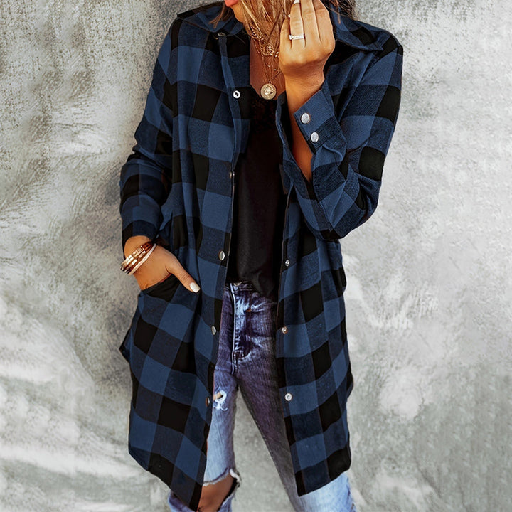 Drune | Damen Karierte Jacke - Langarm