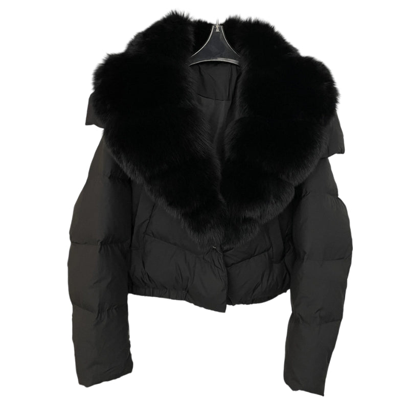 Drune | Kurze Jacke mit Kunstfellkragen