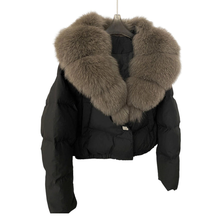 Drune | Kurze Jacke mit Kunstfellkragen