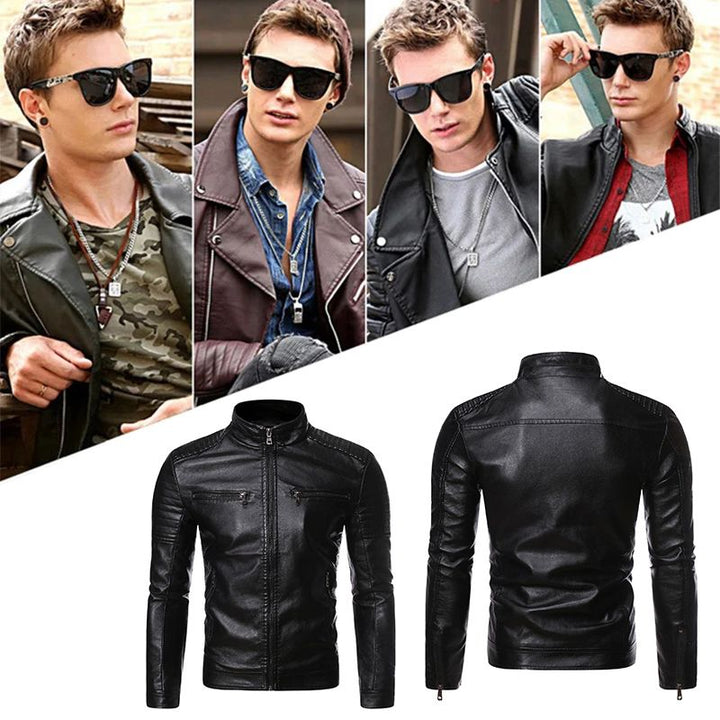 Drune | Moderne Lederjacke mit Reißverschluss