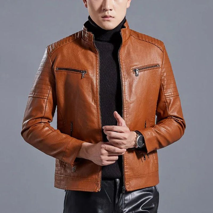 Drune | Moderne Lederjacke mit Reißverschluss