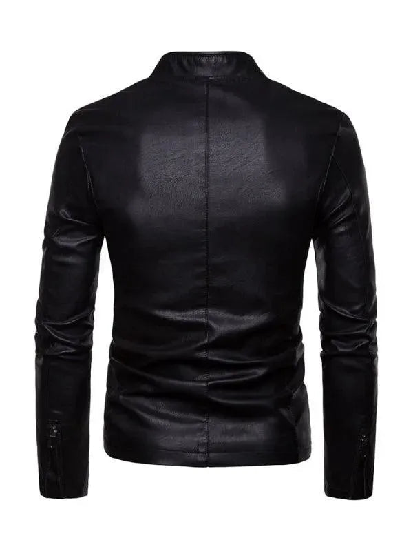 Drune | Stehkragen Herren Lederjacke