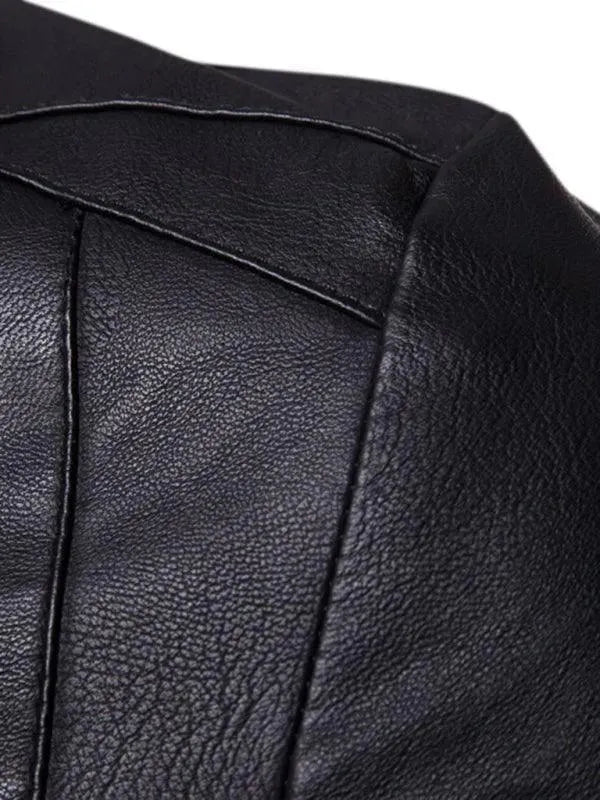 Drune | Stehkragen Herren Lederjacke