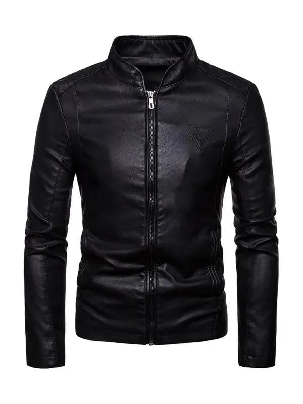 Drune | Stehkragen Herren Lederjacke