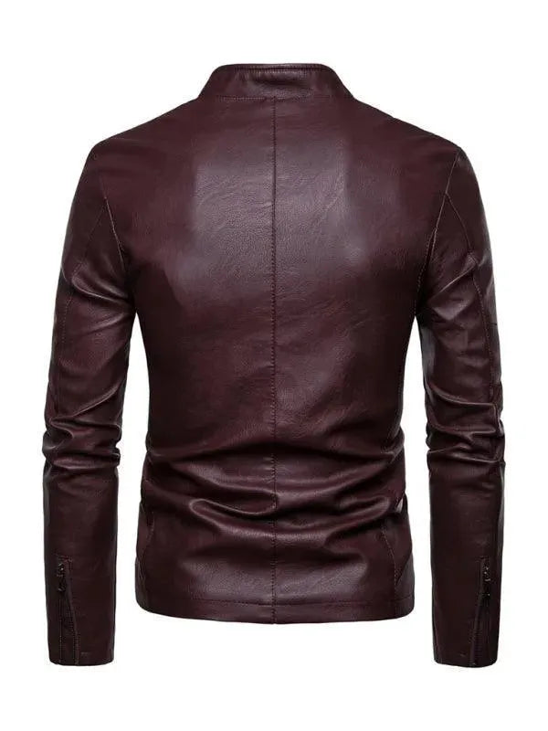 Drune | Stehkragen Herren Lederjacke