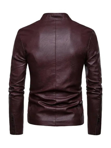 Drune | Stehkragen Herren Lederjacke