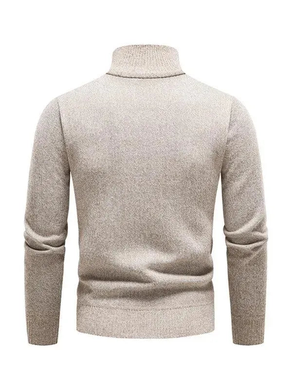 Drune | Patchwork Reißverschluss Männer Rollkragenpullover