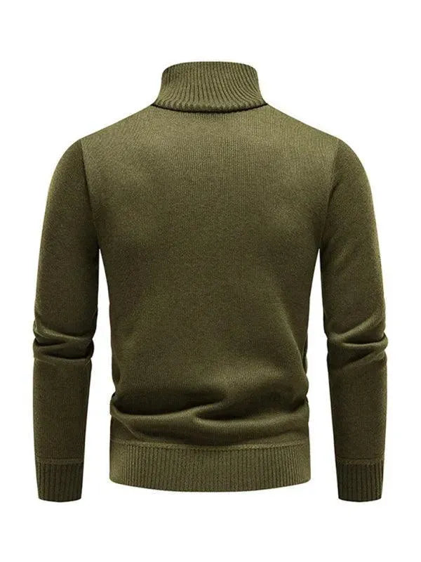 Drune | Patchwork Reißverschluss Männer Rollkragenpullover
