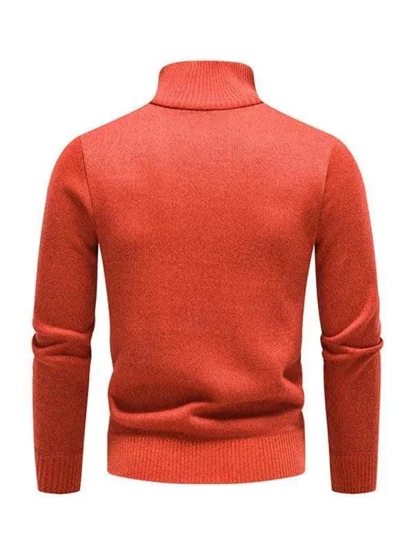 Drune | Patchwork Reißverschluss Männer Rollkragenpullover