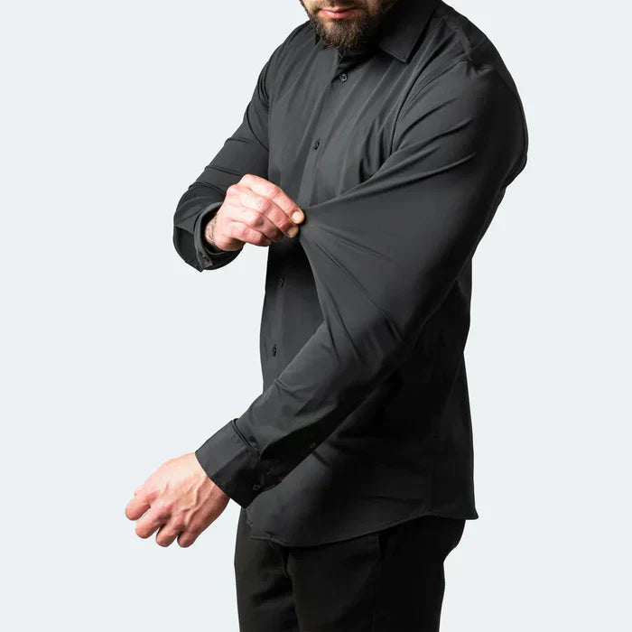 Drune | Slim Passform Stretchstoff Atmungsaktiv Bügelfrei Dressstil