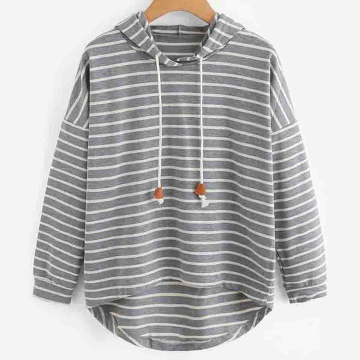 Drune | Gestreifter Freizeit Hoodie