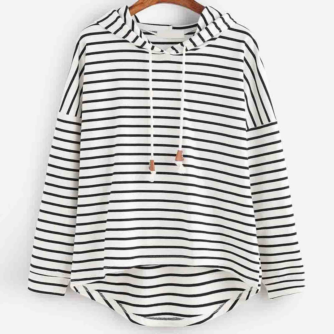 Drune | Gestreifter Freizeit Hoodie