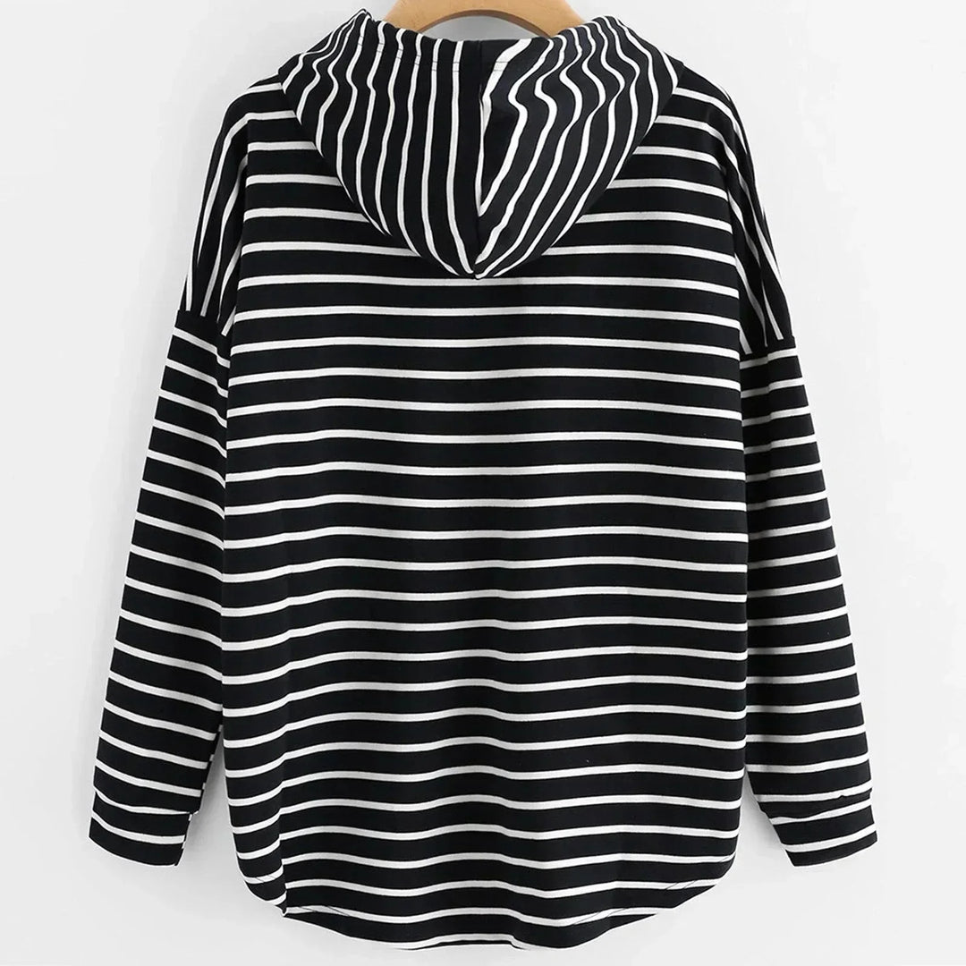 Drune | Gestreifter Freizeit Hoodie