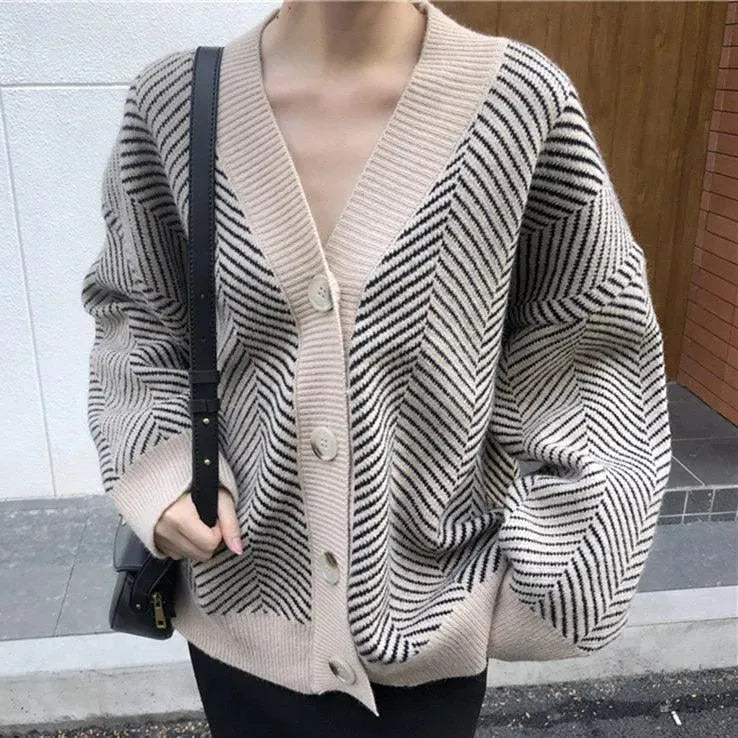 Drune | Übergröße Damen Strickjacke