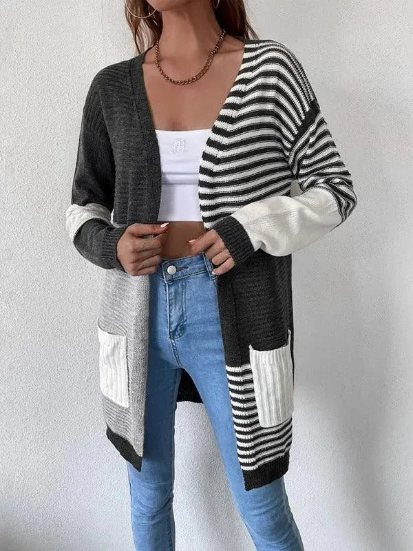 Drune | Patchwork Damen Strickjacke Pullover
