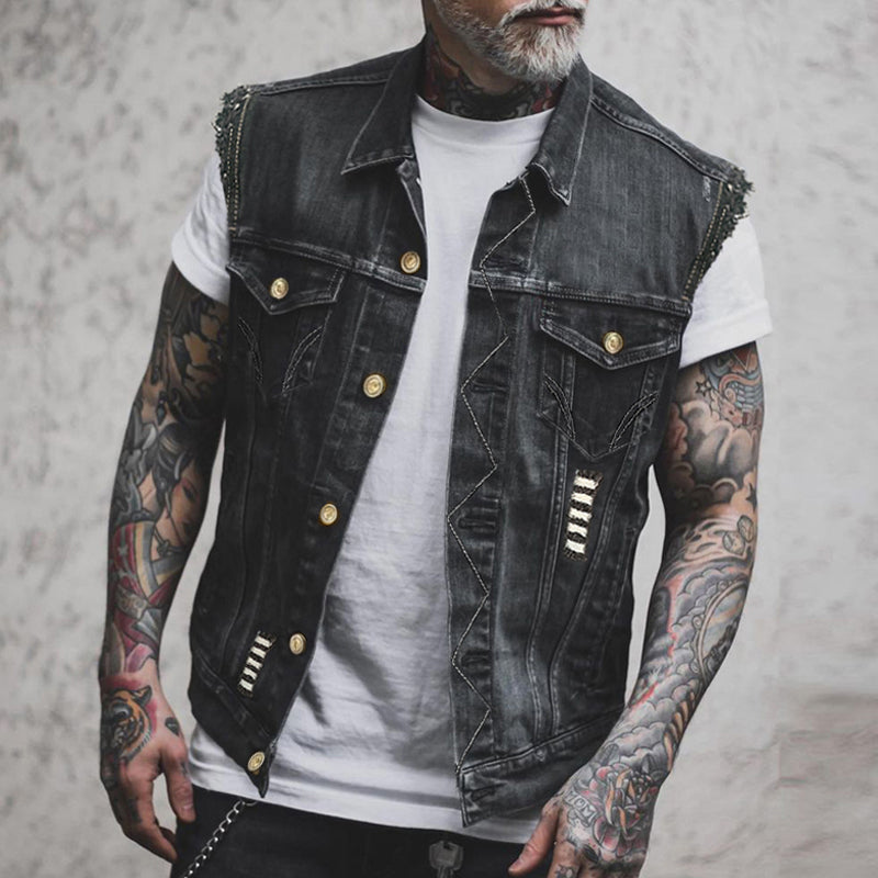 Drune | Denim Weste Für Herren Lässig, Vielseitig & Komfortabel