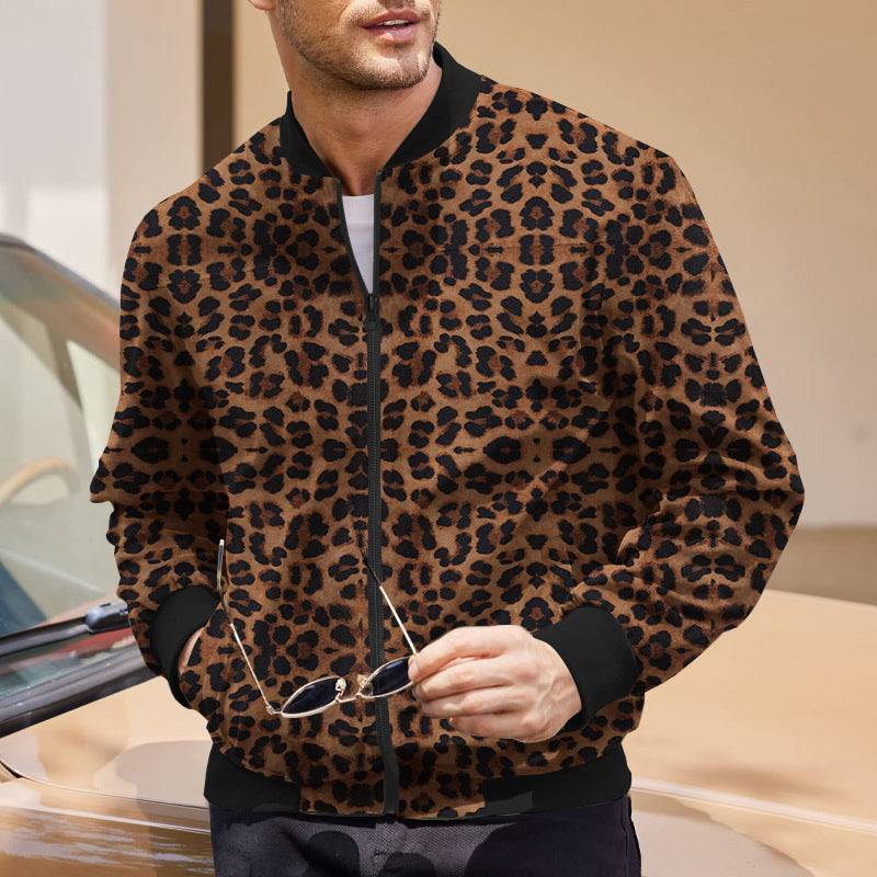Drune | Elegante Männerjacke Mit Leopardenmuster