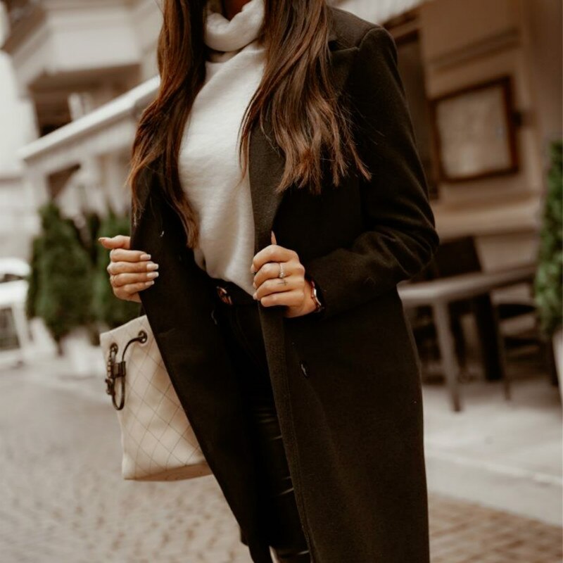 Drune | Stilvolle Lange Braune Jacke - Bequemes Damen-Oberbekleidung