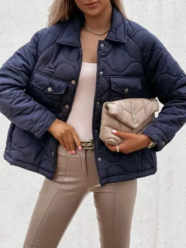 Drune | Stilvolle Lockere Damenjacke mit Knöpfen