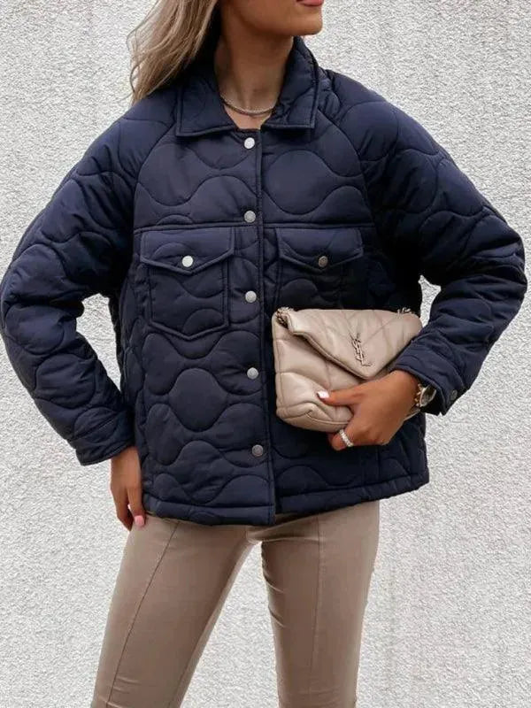 Drune | Stilvolle Lockere Damenjacke mit Knöpfen