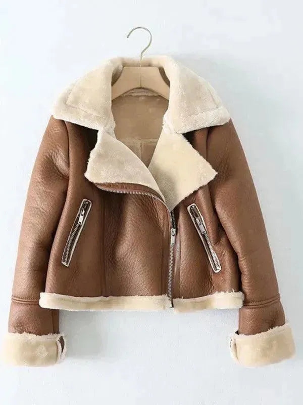 Drune | Stylische Lockere Reißverschluss Frauenjacke