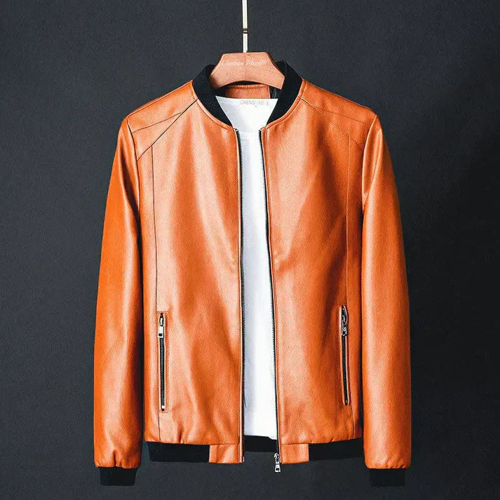 Drune | Stylische Herren-Lederjacke aus Kunstleder mit präzisen Details