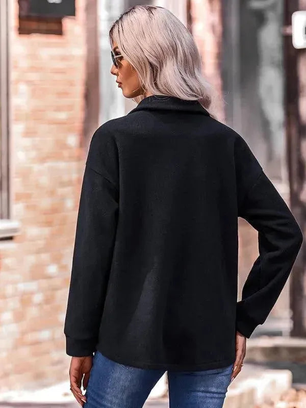 Drune | Stilvoller Patchwork V-Ausschnitt Damenmantel