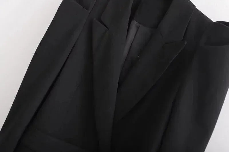 Drune | Stylischer Vintage Langer Blazer Damen - Vintage - Einfarbig