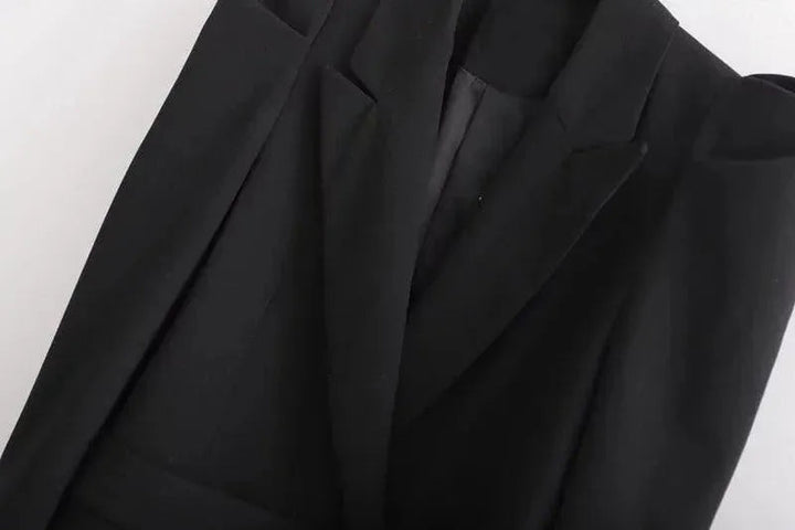 Drune | Stylischer Vintage Langer Blazer Damen - Vintage - Einfarbig