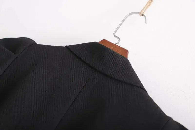 Drune | Stylischer Vintage Langer Blazer Damen - Vintage - Einfarbig