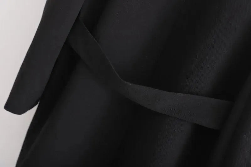 Drune | Stylischer Vintage Langer Blazer Damen - Vintage - Einfarbig