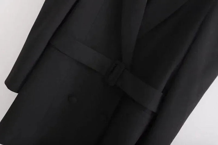 Drune | Stylischer Vintage Langer Blazer Damen - Vintage - Einfarbig