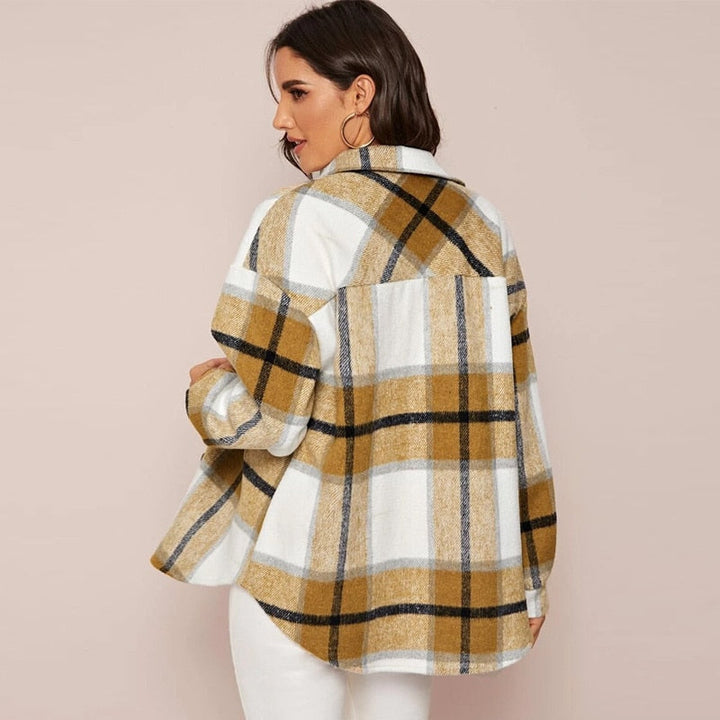 Drune | Stilvolle Damen Karierte Jacke - Lässig und Bequem