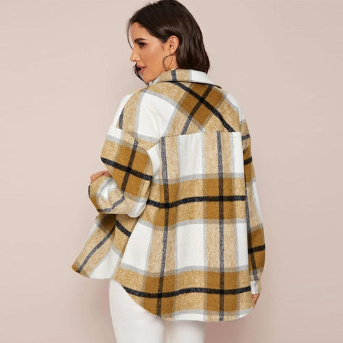 Drune | Stilvolle Damen Karierte Jacke - Lässig und Bequem