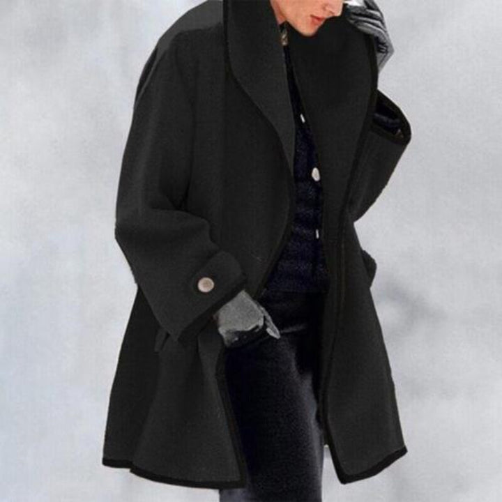 Drune | Damen Winter Wolle Doppelknopf Trenchcoat