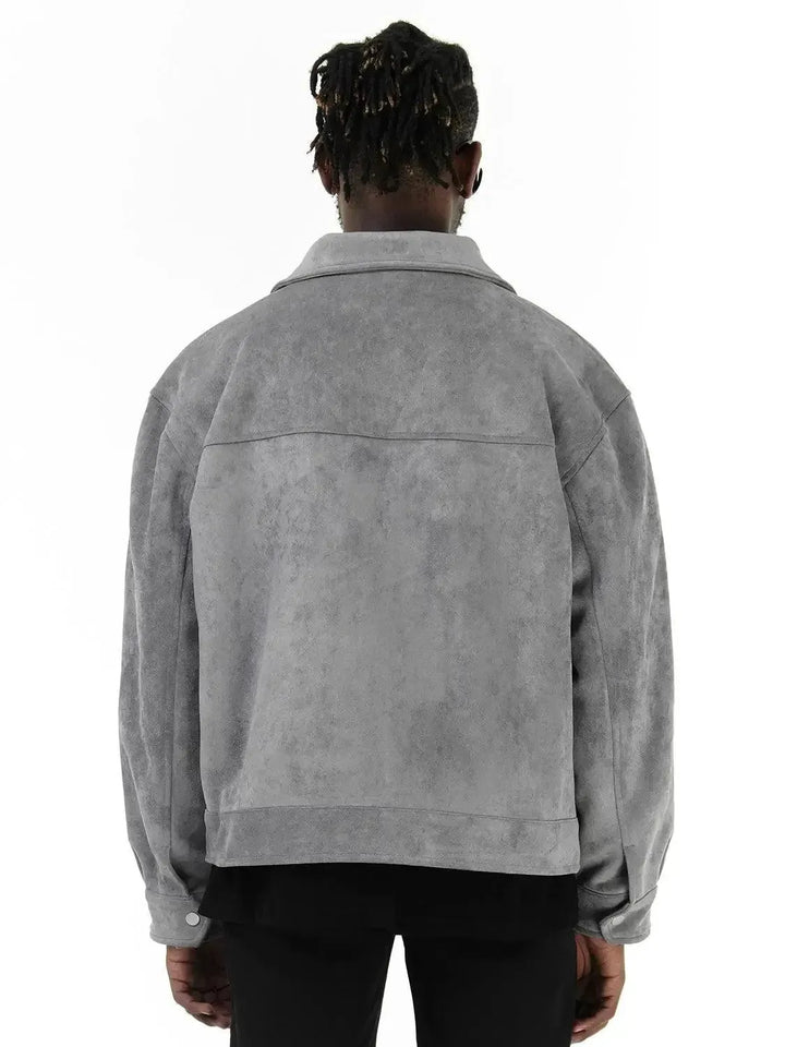 Drune | Wildleder Truckerjacke für Herren