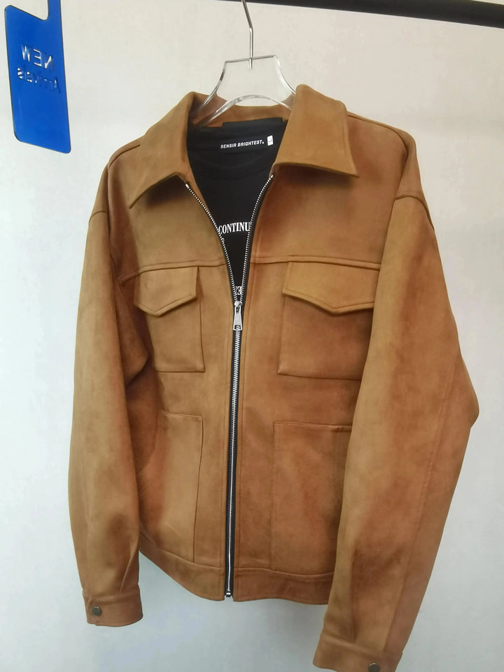 Drune | Wildleder Truckerjacke für Herren