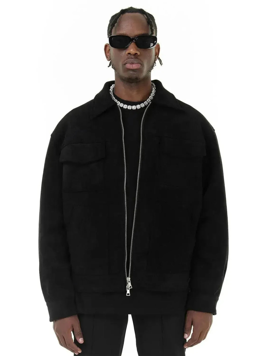 Drune | Wildleder Truckerjacke für Herren