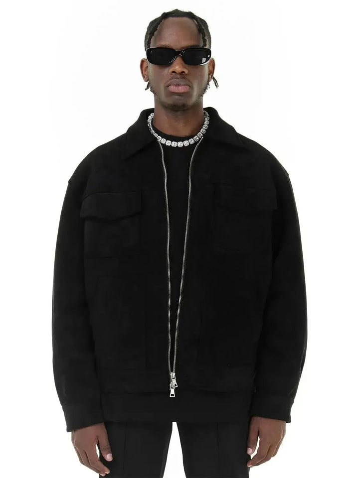 Drune | Wildleder Truckerjacke für Herren