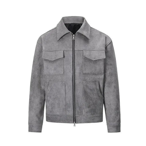 Drune | Wildleder Truckerjacke für Herren