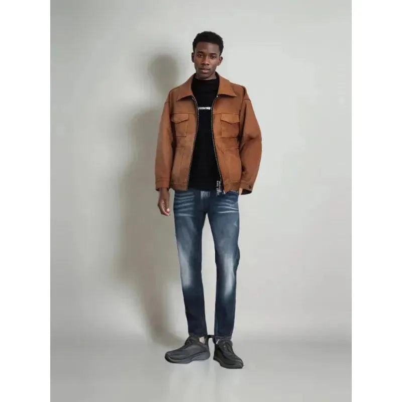 Drune | Wildleder Truckerjacke für Herren