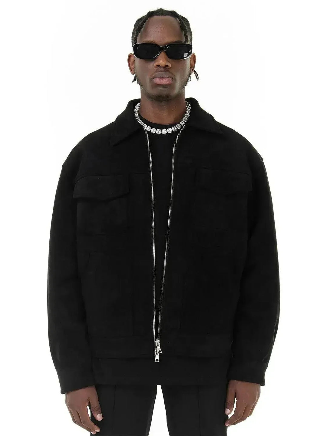 Drune | Wildleder Truckerjacke für Herren